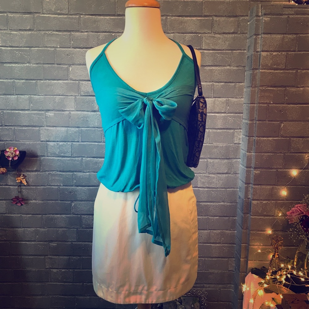Diesel multi-way silk ribbon halter top